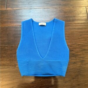 Aritzia Babaton Cropped Tank Top - Blue